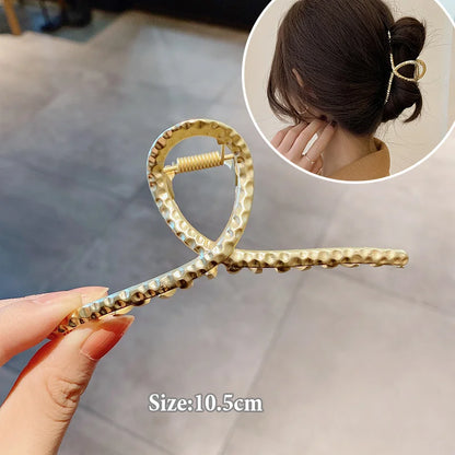 Women Geometric Hair Claw Girls Clamps Fashion Metal Hair Crab Cross