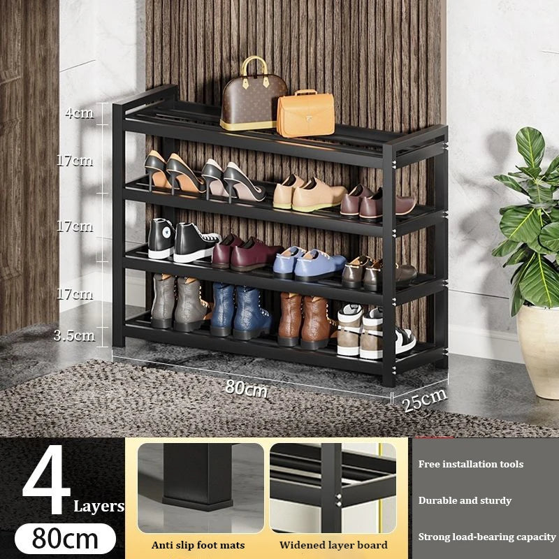 Light Luxury Multi-Layer Shoe Rack Livingroom Entry Hallway Seat Stool Storage