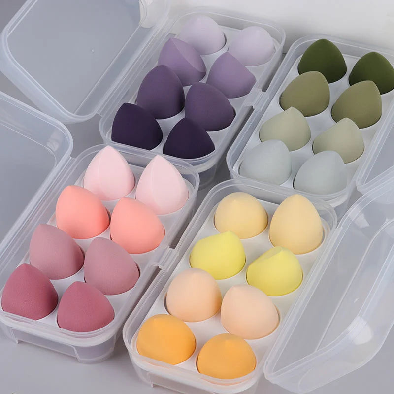 4Pc Beauty Egg Makeup Blender Cosmetic Puff Makeup Sponge Cushion Foundation