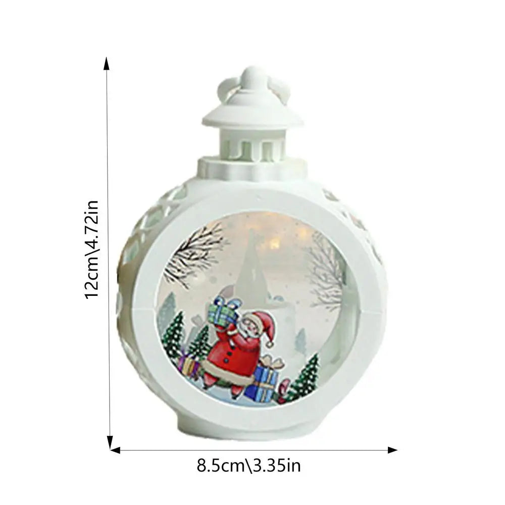 Santa Claus Snowman Lantern Light Merry Christmas Decor for Home Christmas