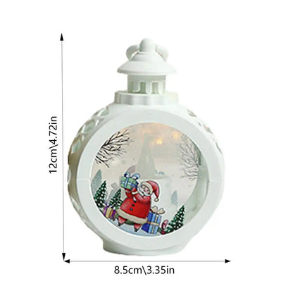 Santa Claus Snowman Lantern Light Merry Christmas Decor for Home Christmas