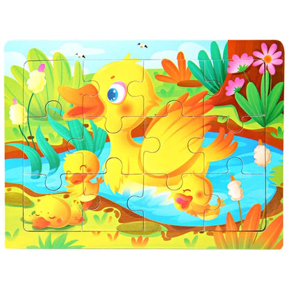 Mini Size 15*10CM Kids Toy Wood Puzzle Wooden 3D Puzzle Jigsaw for Children