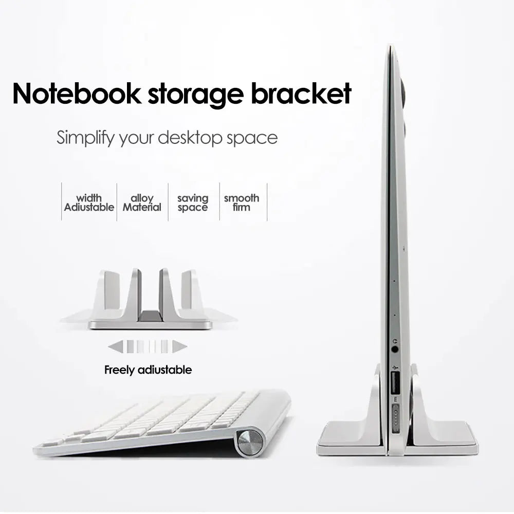 Laptop Stand for Vertical Accessories Adjustable Aluminium Alloy Storage