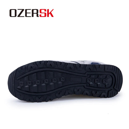 OZERSK Cow Suede Men Sneakers Fashion Summer Outdoor Shoes Men Casual Men'S