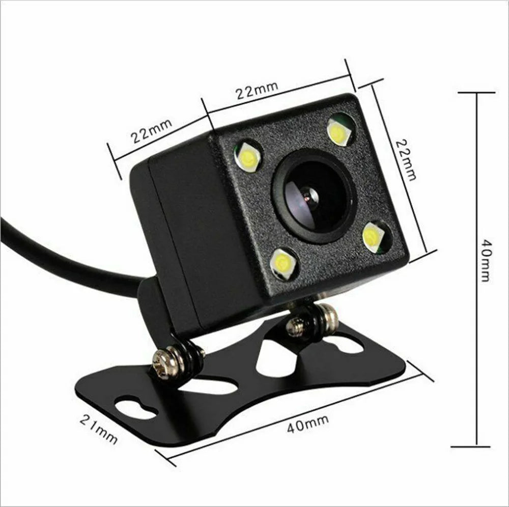 ESSGOO Universal 4 LED Car Rear View Camera Night Vision Waterproof HD Color