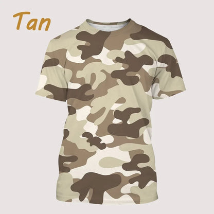 Summer Camouflage T Shirts Unisex T-Shirt Casual Short Sleeve