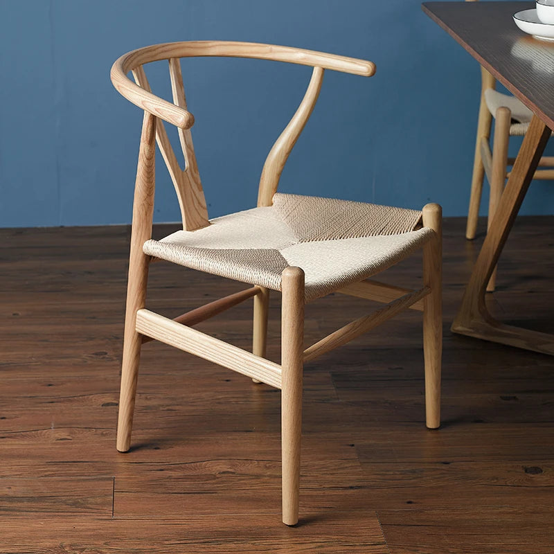 Chair Solid Wood Nordic Simple Modern Dining Chair Leisure Armback Domestic