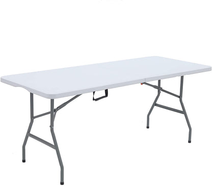 Hot Popular Furniture 6ft White Rectangular Plastic Foldable Banquet