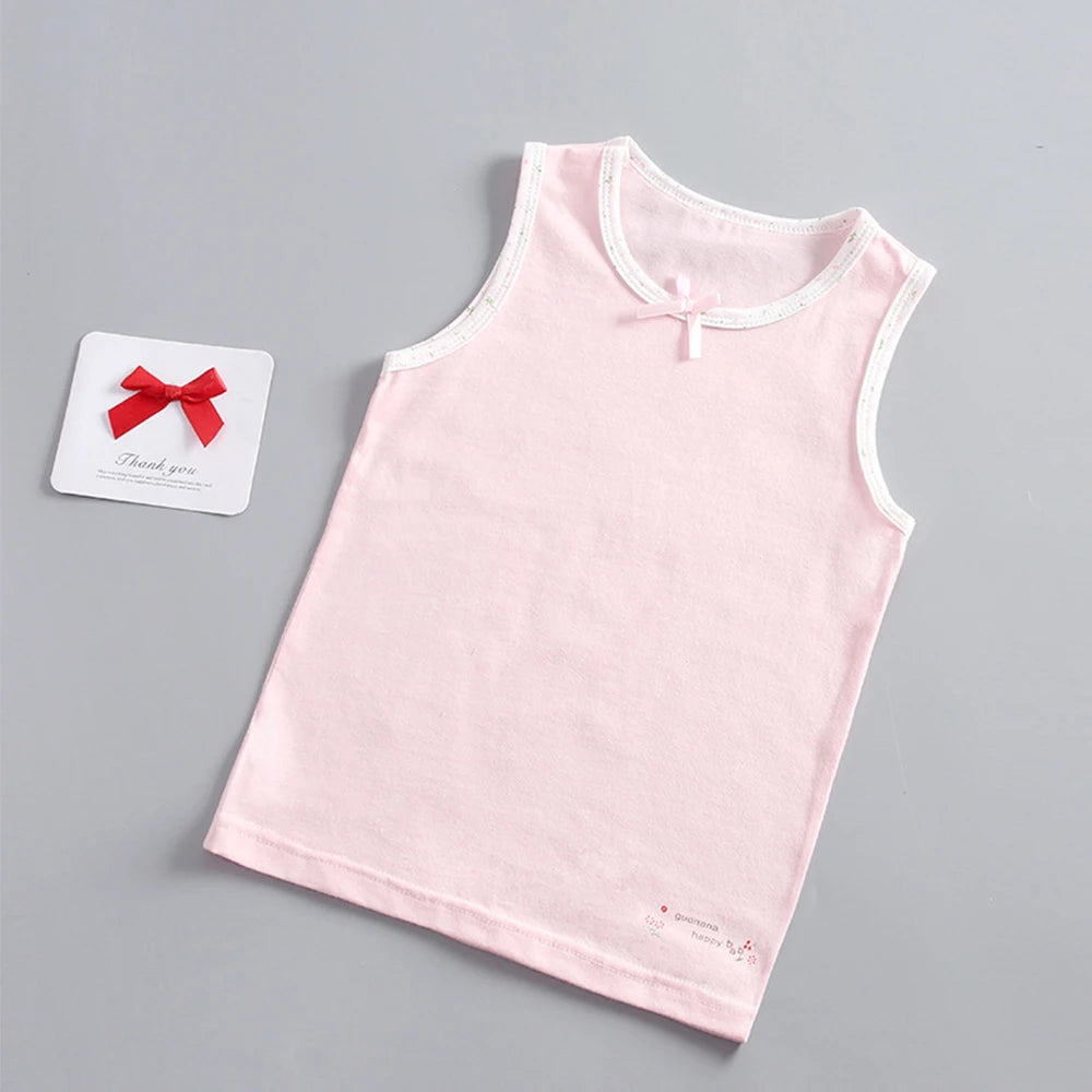 Summer Tank Tops for Girls Cartoon Underwear Young Teens in Lingerie Cotton