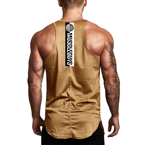 Aimpact Men's Vigor Tank Tops Fitness Bodybuiding Clothing Low Cut Side Arm