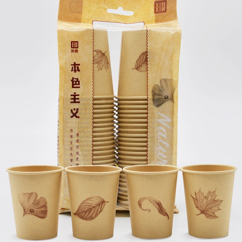 8 Oz Eco Friendly Degradable Paper Cup Disposable Coffee Cup Bamboo Fiber Paper