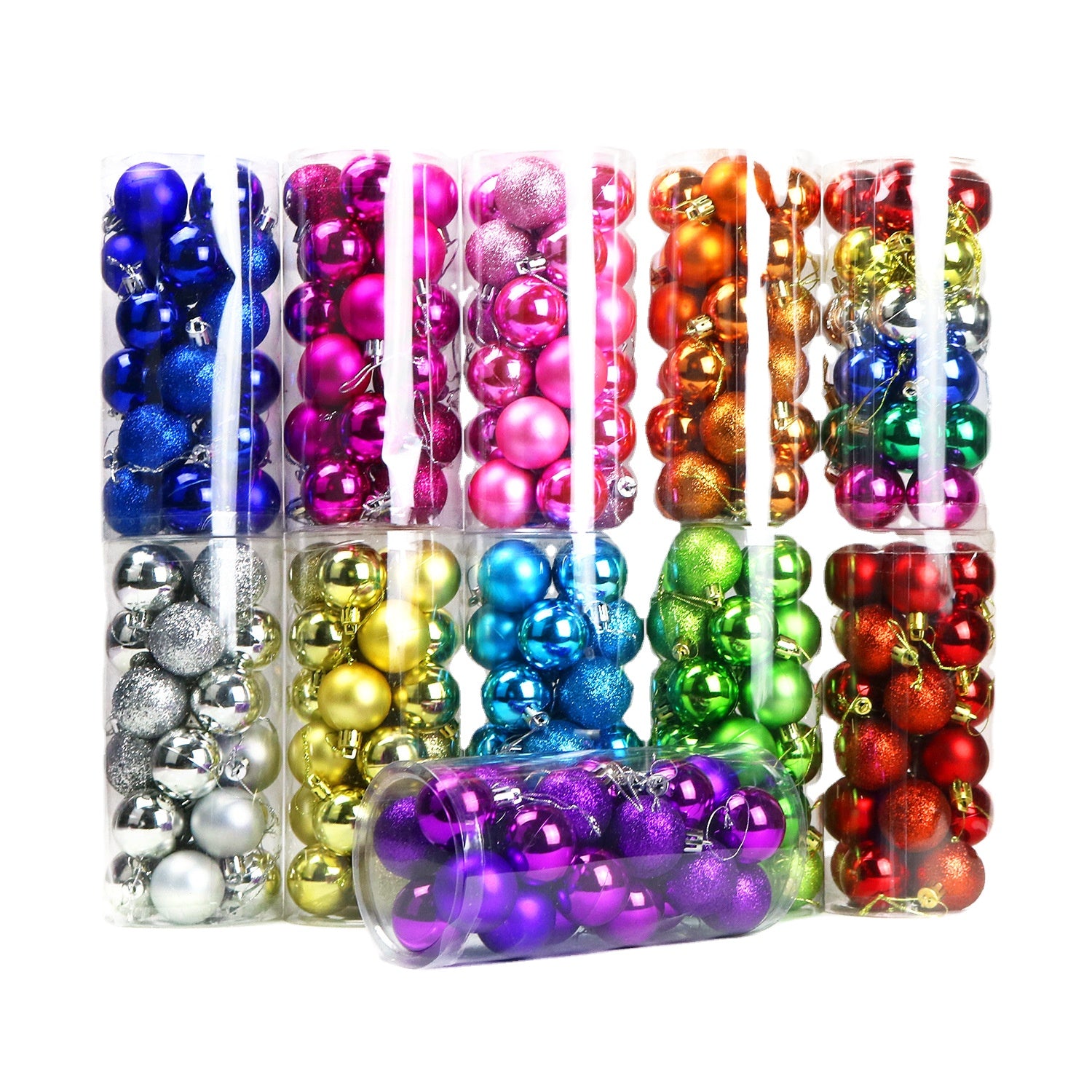 Promotional 3cm/4cm5cm/6cm/7cm/8cm/10cm Christmas Ball Plastic Ball Indoor