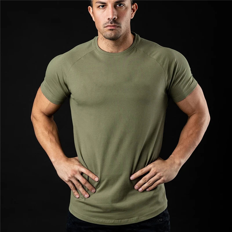 Plain T Shirt Men New Fashion Tee Shirts Summer Cotton Short Sleeve Tshirt