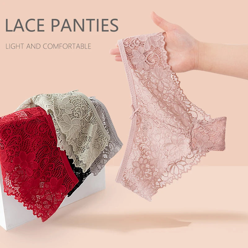 Sexy Lace Panties Women Fashion Cozy Lingerie Tempting Briefs High Quality