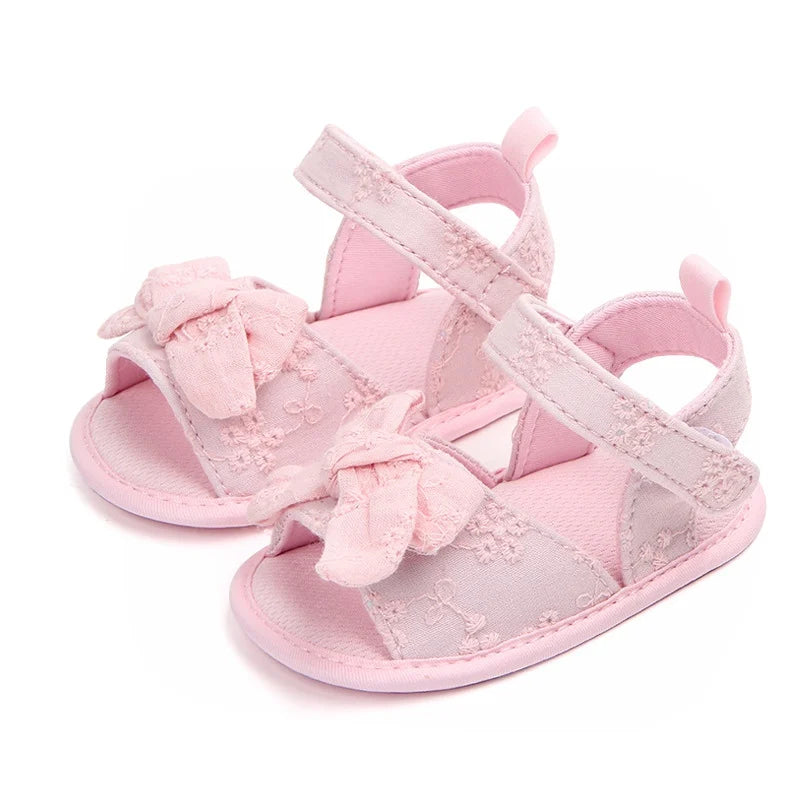 Newborn Baby Girl Shoes Summer Bowknot Cute Shoes Toddler Casual Crib Sandals