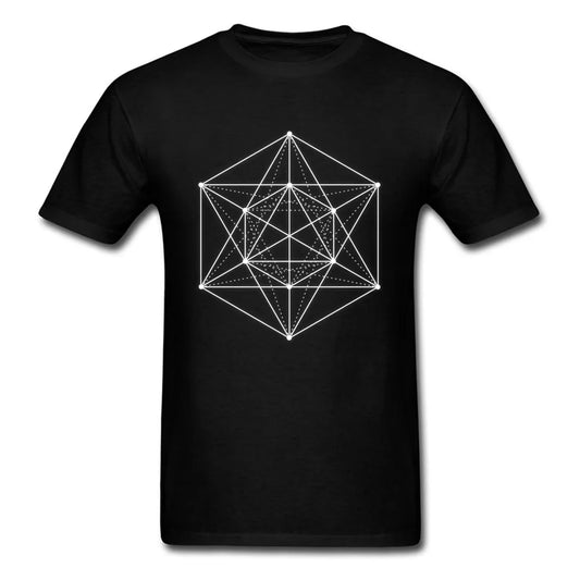 Tee Shirts Sacred Geometry Minimal Hipster Line Art Men 2018 Big Discount Mens
