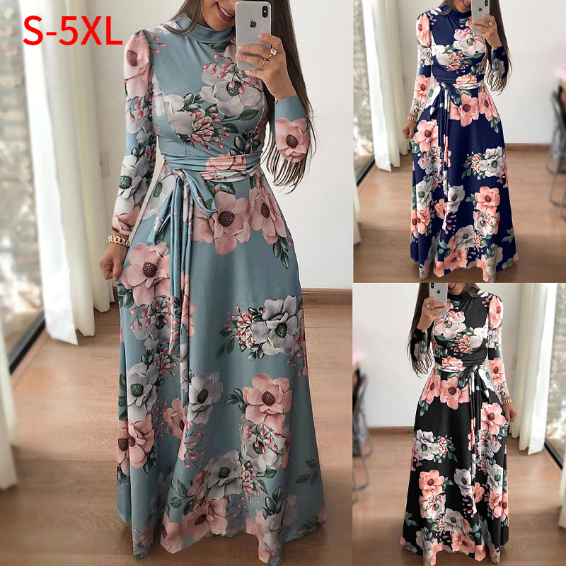 Oversize Casual Women Summer Dress Print Robe Femme Vestidos