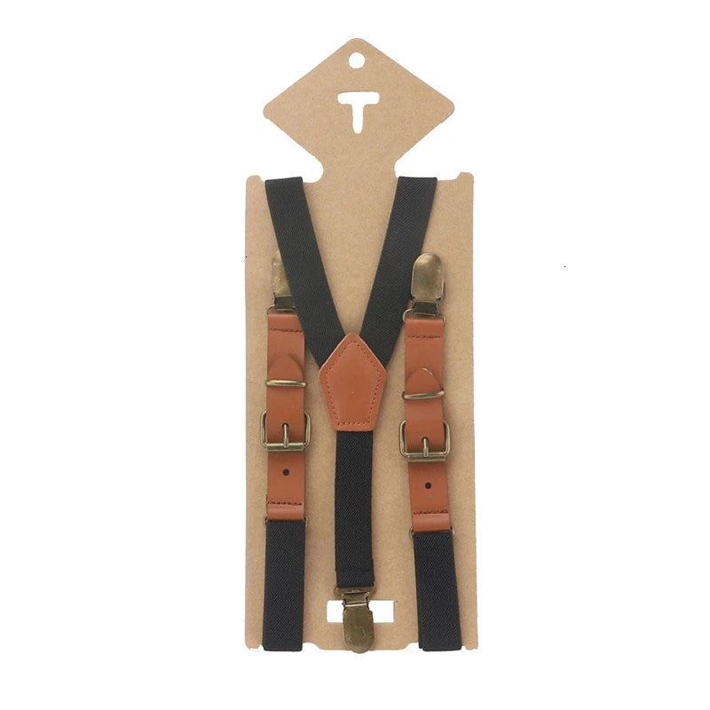 2cm Fashion Elastic Suspenders Solid Baby Boy Suspenders Children