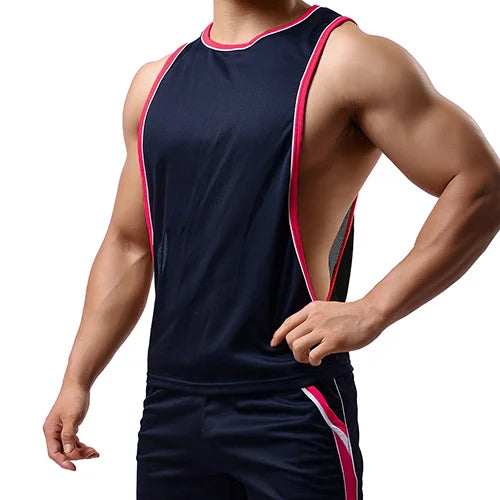 Aimpact Men's Vigor Tank Tops Fitness Bodybuiding Clothing Low Cut Side Arm