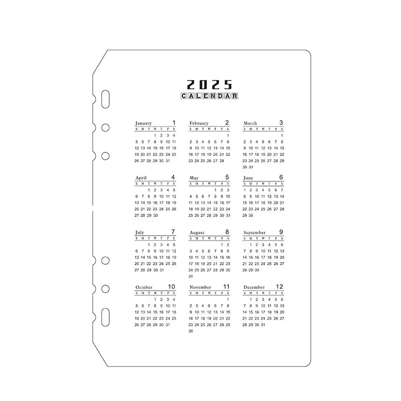 Fromthenon 2024 2025 Year Calendar Index Dividers Watercolor Refill