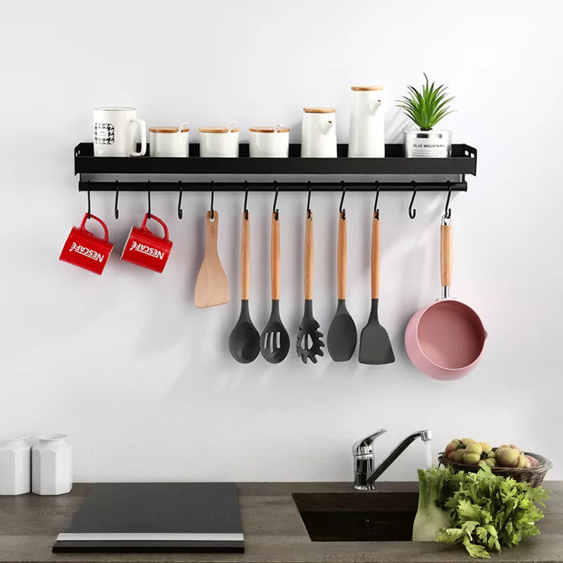 Wall-Mount Spice Racks Utensil Spoon Hanger Hook Kitchen Gadgets Accessories