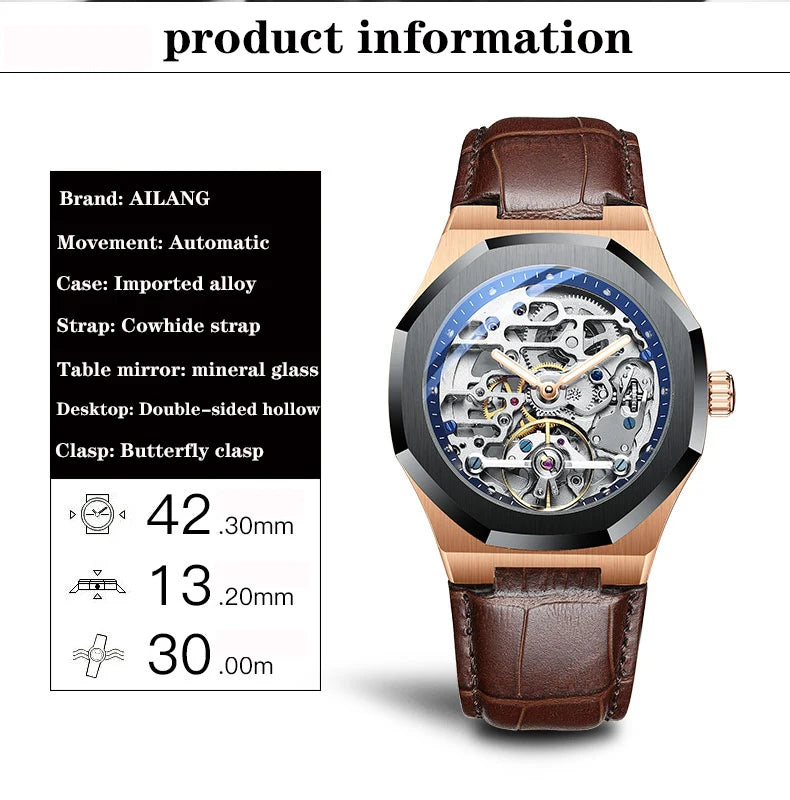 2020new Authentic AILANG Watch Men's Automatic Mechanical Watch Men's Watch