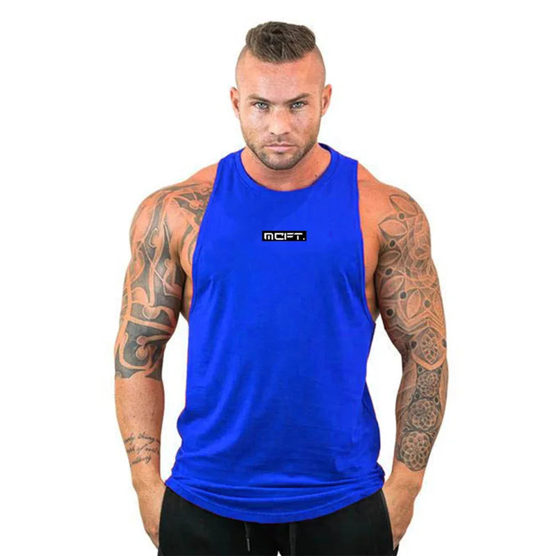 Gym Warriors Fashion Cotton Sleeveless Shirts Tank Top Men Fitness Shirt Mens