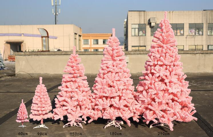 180cm Xmas Tree Pink Party Home Christmas Decorations 6ft Flocked Christmas