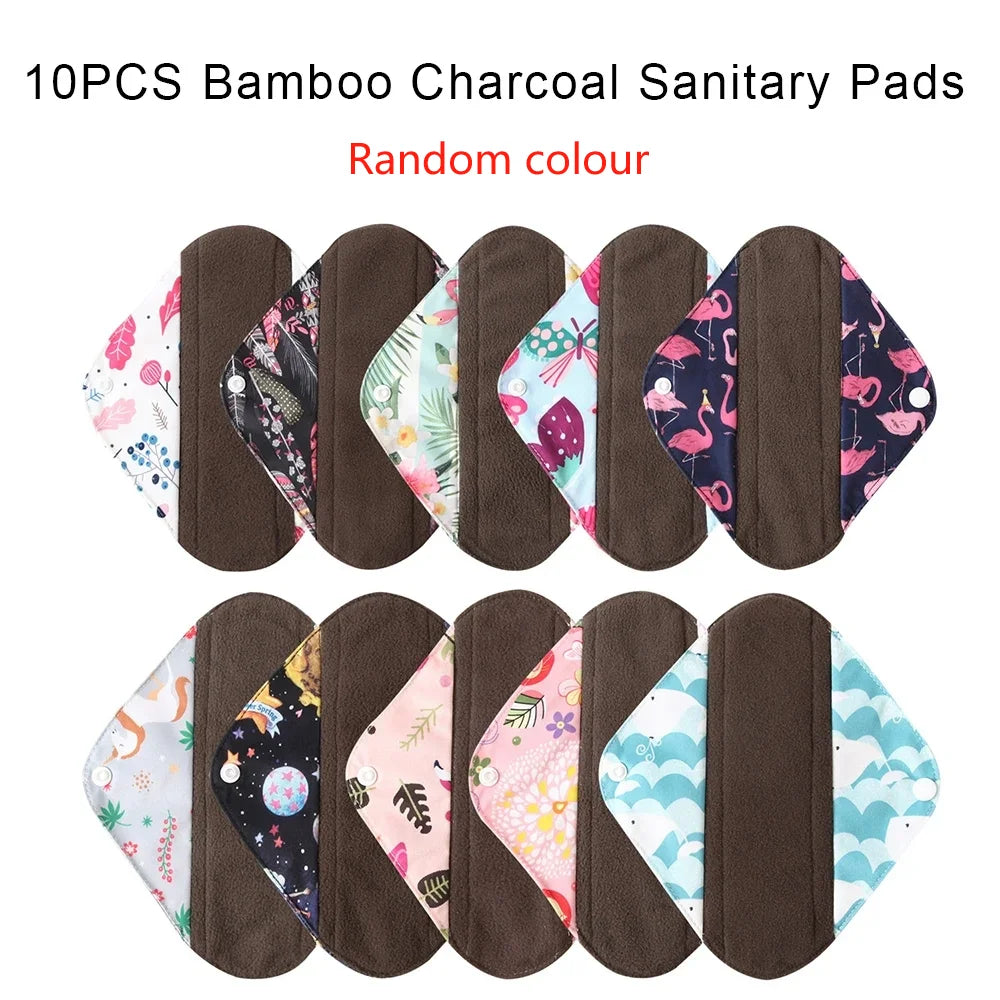 10pcs Reusable Washable Sanitary Pads Toallas Sanitaria Cloth Pad Character