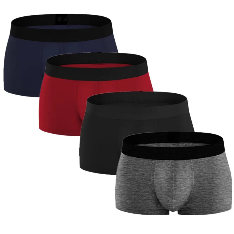 4pcs/Pack Men's Cotton Panties Boxers Underwear Calzoncillos Hombre Underpants