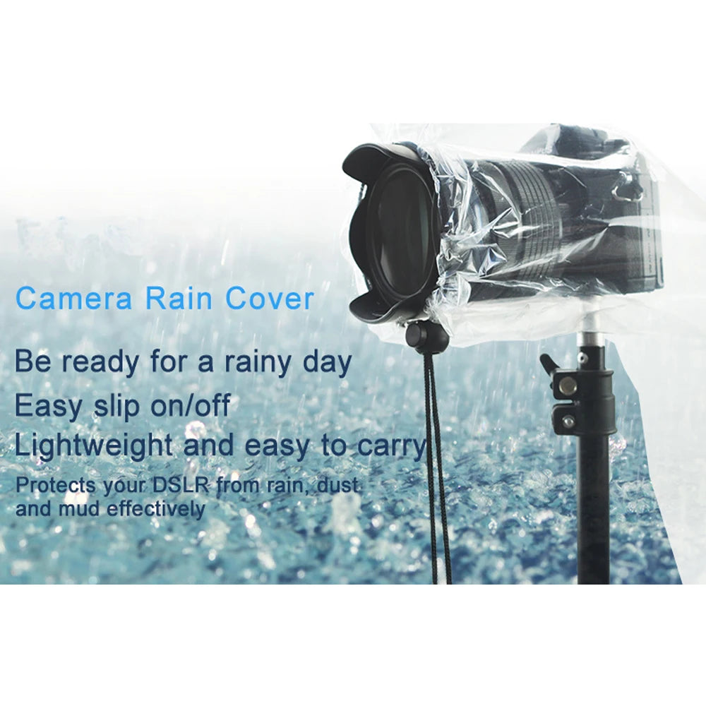 JJC 2PCS Waterproof Raincoat Camera Rain Cover Case Bag Protector for Canon