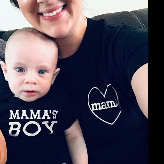 1pc Mommy and Me Shirts Mom and Son Matching Shirts Boy Mom Shirt Mama