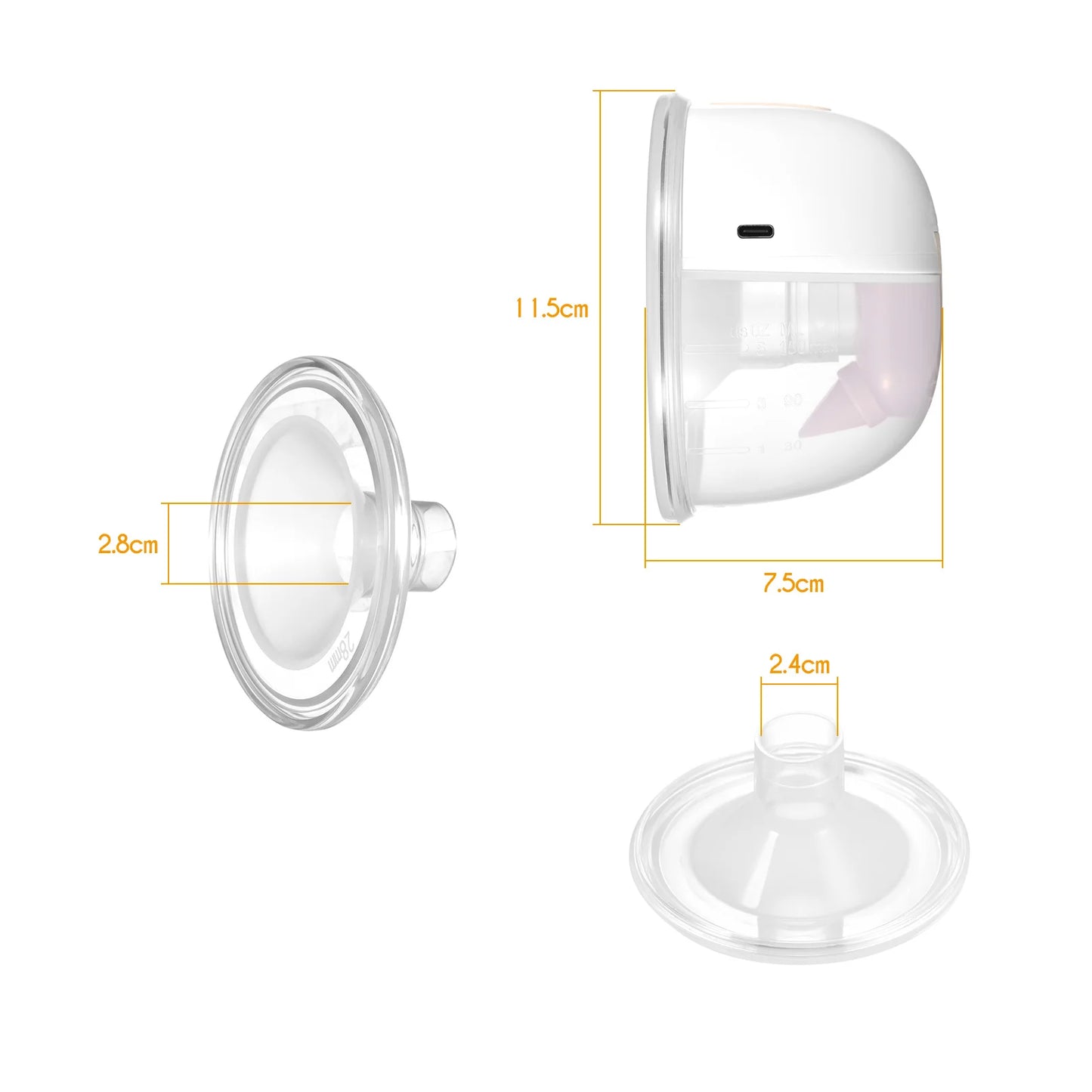 YOUHA Electric Breast Pump USB Wearable Hands Free Silent Breast Pump