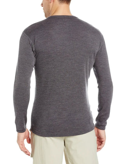 Male Pure 100% New Merino Wool Men's Midweight Crew Long Sleeves Thermal