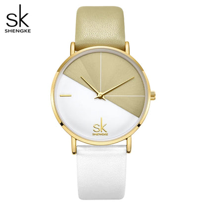 Shengke Original Design Woman Watches Creative Fashion Womens Quartz