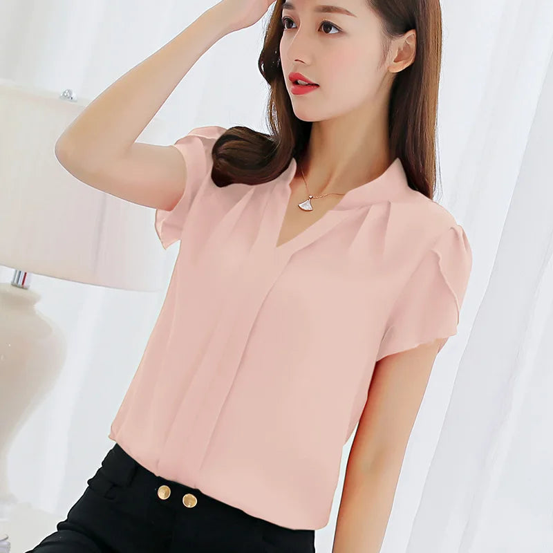 Women Tops and Blouses Women Summer Shirts Chiffon