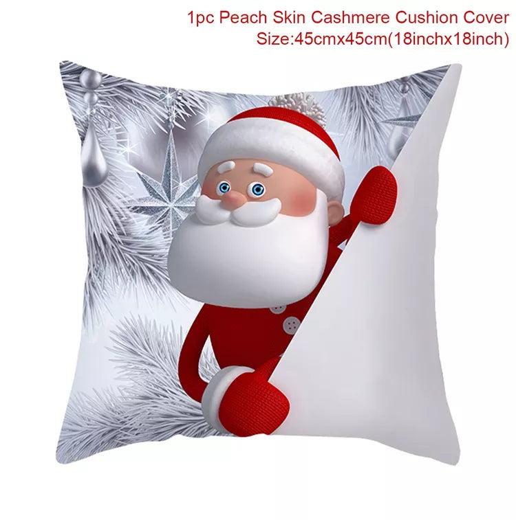 Merry Christmas Cushion Cover Christmas Decorations for Home 2024 Christmas