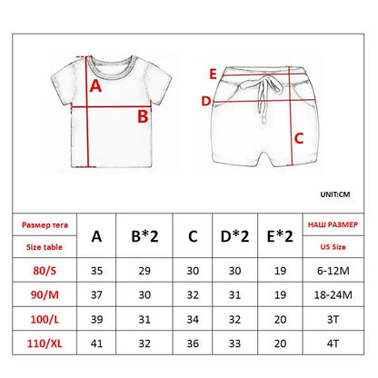 Toddler Boy Clothing Set Summer Fashion for Baby Car Print Boys Clothes Short