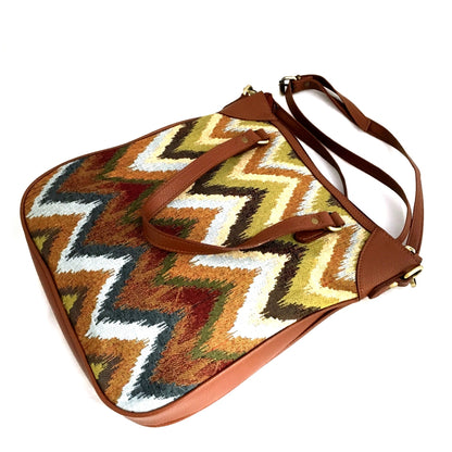 Jungle Chevron 15" Hobo Shoulder Bag