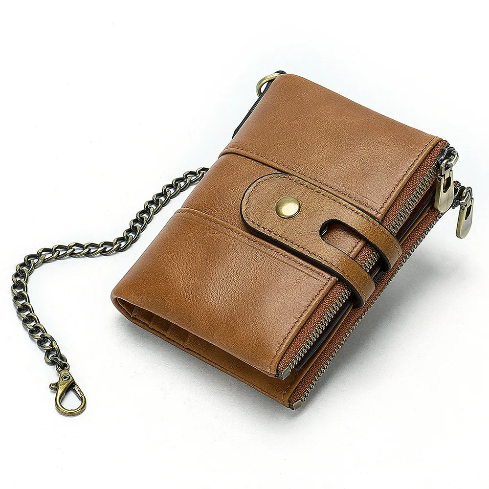 RFID Genuine Cowhide Leather Luxury Purse Men Good Quality Small Mini Leather