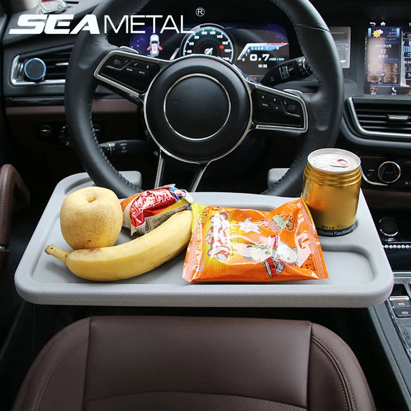 Car Desk Coffee Holder Laptop Computer Table Steering Wheel Universal Portable