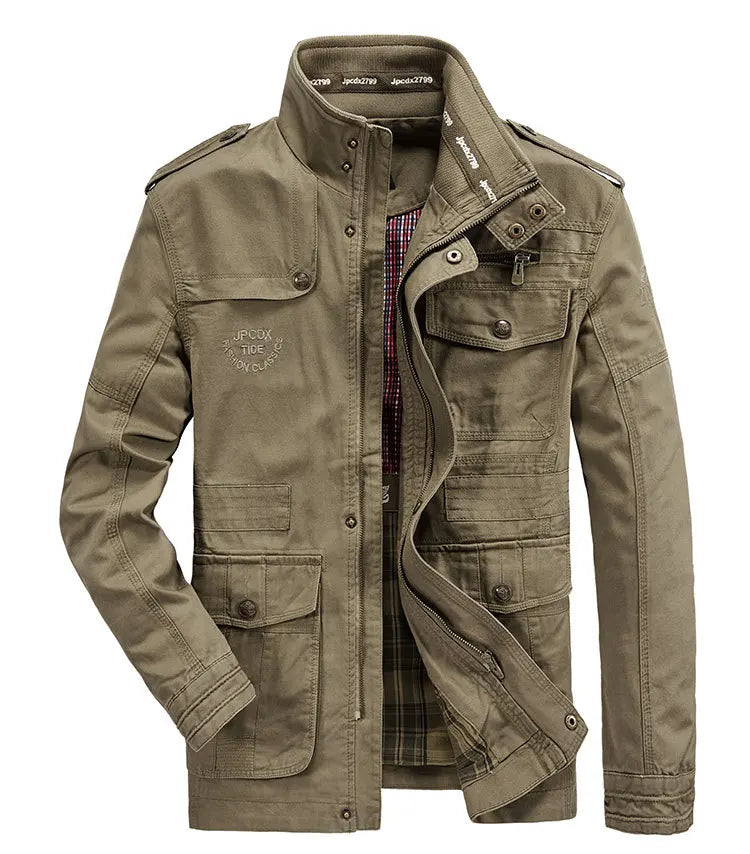 New Brand Military Jacket Men 100% Cotton Pilot Jacket Coat Men's