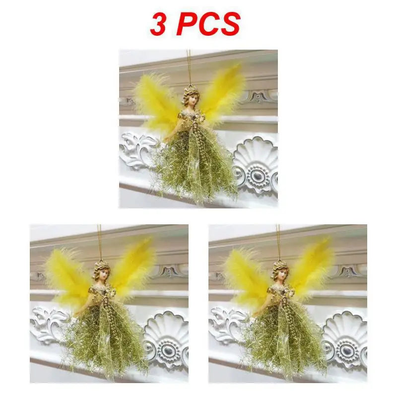 1/3/6pcs Christmas Angel Pendant Hanging Angels Christmas Tree Ornaments