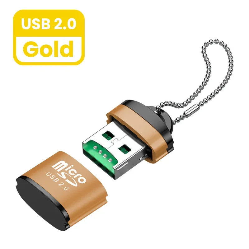 USB 2.0 Micro SD/TF Card Reader 480Mbps Mini Mobile Phone Memory Card Reader