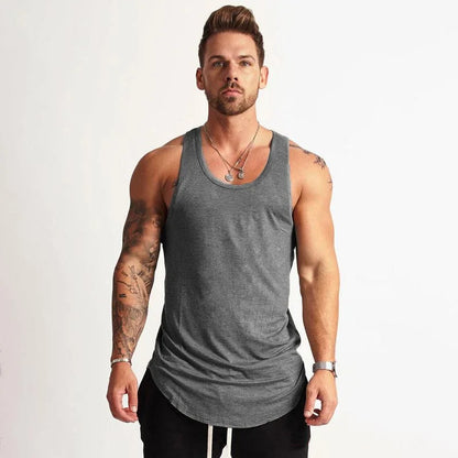 2023 Gym Workout Sleeveless Shirt Tank Top Men Bodybuilding Clothing Fitness