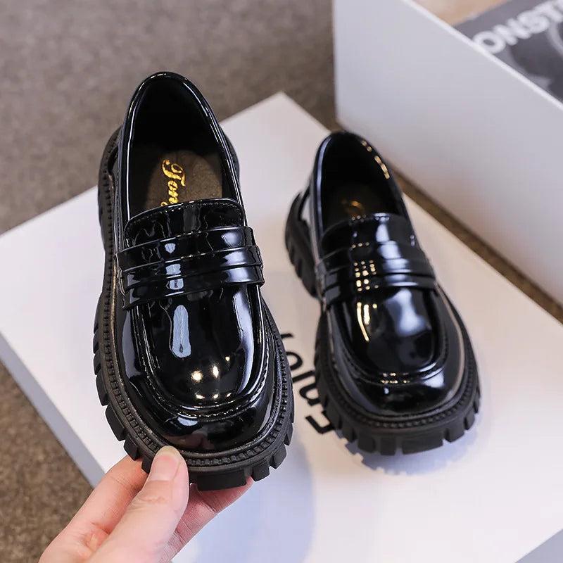 Baby Girl Shoes Autumn Black Loafers Princess Shoes Baby Boys