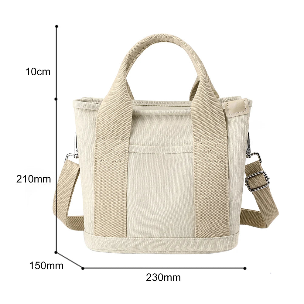 Canvas Bags for Women Handbags Shoulder Bags Solid Color