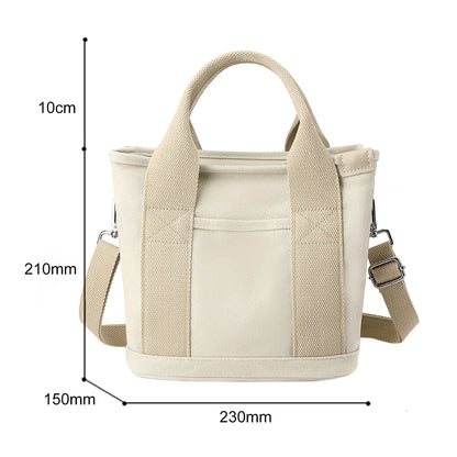 Canvas Bags for Women Handbags Shoulder Bags Solid Color