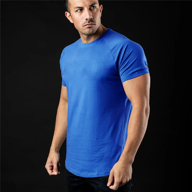 Plain T Shirt Men New Fashion Tee Shirts Summer Cotton Short Sleeve Tshirt