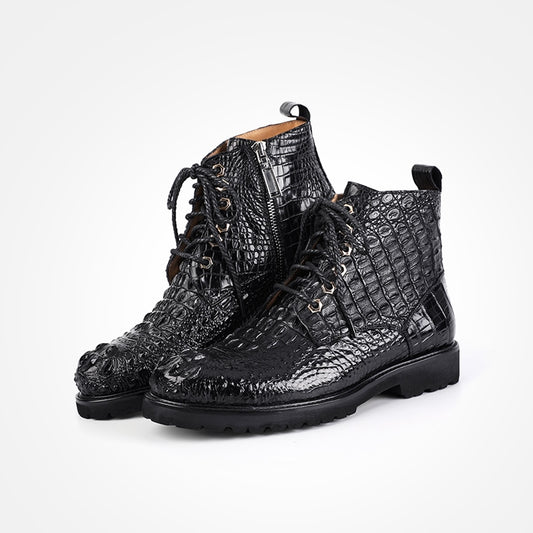 Mens Fashion Casual Shoes Mens Crocodile Shoes Leather Men's Shoes Crocodile